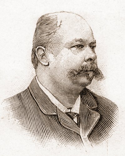 Członkowie Akademii Francuskiej w 1895 r.: portret Henri (Henry) Meilhaca (1831-1897), francuskiego dramaturga. autorstwa Unknown artist