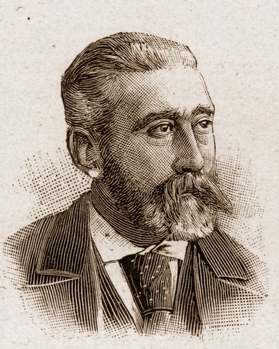Członkowie Akademii Francuskiej w 1895 r.: portret Jose Marii (Jose-Maria) de Heredia (1842-1905), francuskiego poety. autorstwa Unknown artist