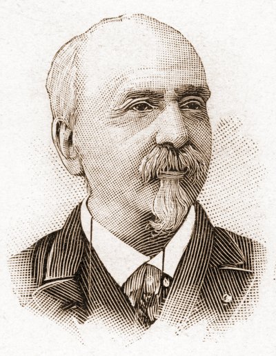 Członkowie Akademii Francuskiej w 1895 r.: portret Victora Cherbulieza (1829-1899), powieściopisarza, dramaturga, eseisty, francuskiego krytyka literackiego. autorstwa Unknown artist