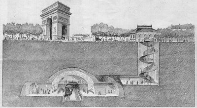 Stacja metra „Etoile” w Paryżu. Grawerunek z 1895 roku. autorstwa Unknown artist