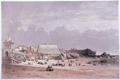 Nowe łaźnie Cote des fools i kasyno w Biarritz, sd. 19 wiek autorstwa Unknown artist