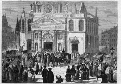 Nowenna św. Genowefy w kościele Saint Etienne du Mont (Saint-Etienne-du-Mont) w Paryżu autorstwa Unknown artist