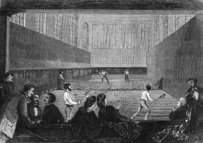 Sala do gier z palmami na tarasie Tuileries w Paryżu w 1873 roku. autorstwa Unknown artist