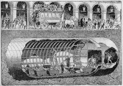 Przebicie drogi pod ulicą Rivoli w 1895 roku. autorstwa Unknown artist