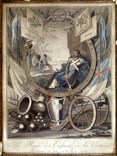 Reszta dzieci Victory: alegoria o żołnierzach wojny napoleońskiej. b.d. XIX wiek. autorstwa Unknown artist