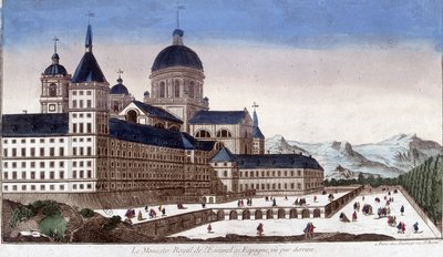 Królewski klasztor escurial (Escorial) w Hiszpanii, widziany z tyłu. autorstwa Unknown artist