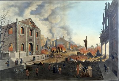 Ruiny po wielkim pożarze Nowego Jorku w dniach 16-17 grudnia autorstwa Unknown artist