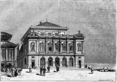 Teatr Konstantyna w Algierii wybudowany przez architekta Paula Jeana Giona (1838-1904) w latach 1877-1883 - na zewnątrz teatru autorstwa Unknown artist