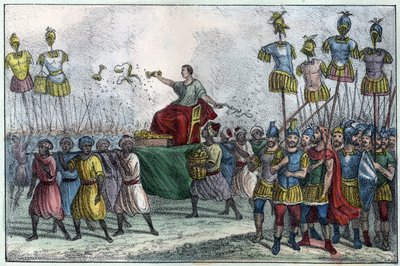 Triumf Bélisaire (Belizariusz) (w. 505-565), generał bizantyński. Przejmuje Afrykę Północną od Wandalów w 533-534.in „L