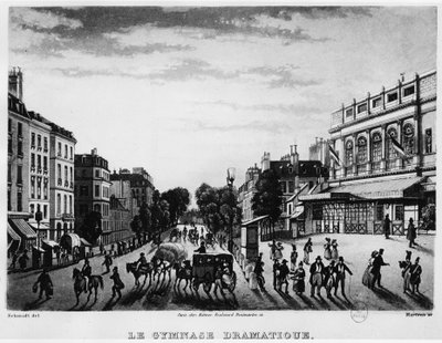 Teatr: Gimnazjum Dramatyczne Boulevard Bonne Nouvelle - grawer autorstwa Unknown artist