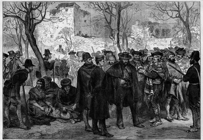Trzecia wojna karlistów (1872-1876): więźniowie karlistów w Alhambre w Granadzie. autorstwa Unknown artist