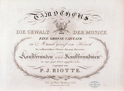Strona tytułowa partytury Tymoteusza autorstwa GF Haendla (1812) autorstwa Unknown artist