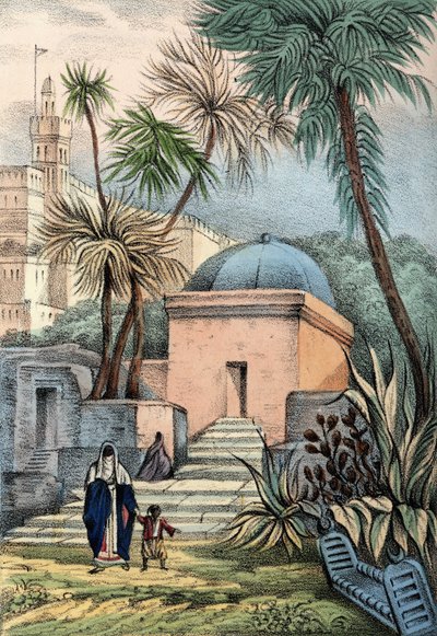 Groby mauretańskich mieszkańców Algieru na cmentarzu Bab-el-Oued autorstwa Unknown artist