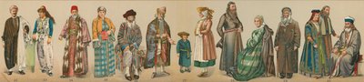 Tradycyjne stroje żydowskie, z "The Jewish Encyclopedia autorstwa Unknown artist