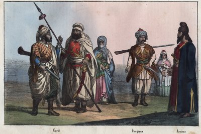 Tradycyjne stroje kurdyjskie - gruziński - ormiański - autorstwa Unknown artist