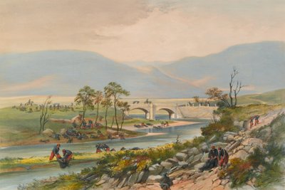 ?Most Traktir po bitwie pod Czernąj?, 1855 r. autorstwa Unknown