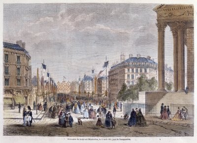 Przemiany Paryża w okresie II Cesarstwa, Haussmann Paryż. Inauguracja Boulevard Malesherbes (prace Haussmanna) autorstwa Unknown artist