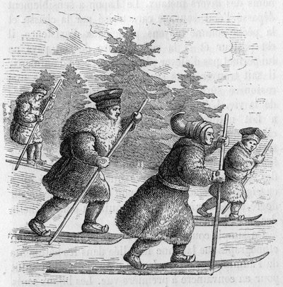 Transport w Laponii: Laps i ich łyżwy. autorstwa Unknown artist