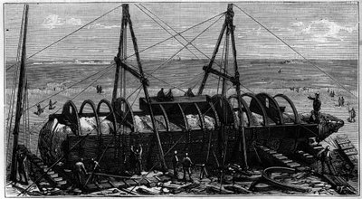 Transport obelisku znanego jako „Igła Kleopatry” z Egiptu do Anglii autorstwa Unknown artist