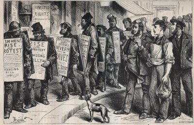 USA: protest w imieniu Ligi przeciwko nadużywaniu alkoholu 1875 autorstwa Unknown artist