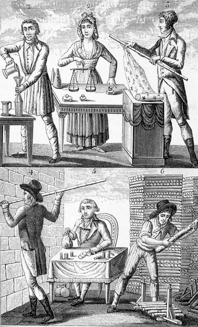 Zastosowanie nowych wag i miar w 1795 r. autorstwa Unknown artist