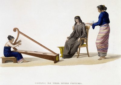 Różne stroje kobiet z Timoru (Coupang). autorstwa Unknown artist