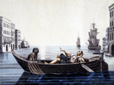 Wenecja, rano. Grawerowanie z XIX wieku. autorstwa Unknown artist