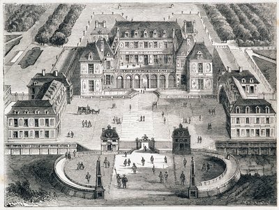 Versailles sous Ludwik XIII - grawer autorstwa Unknown artist