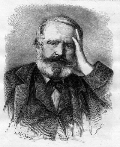 Victor Hugo (1802-1885), francuski pisarz, w 1866 r. autorstwa Unknown artist