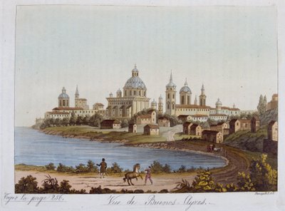 Widok Buenos Aires - w dawnym i współczesnym stroju z lat 1819-1820 autorstwa doktora Ferrario, wyd. Mediolan autorstwa Unknown artist