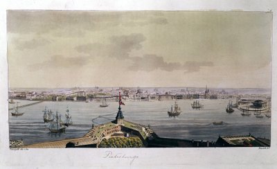 Widok Petersburga pod koniec XVIII wieku - w „”Stary i nowoczesny kostium”” Ferrario autorstwa Unknown artist