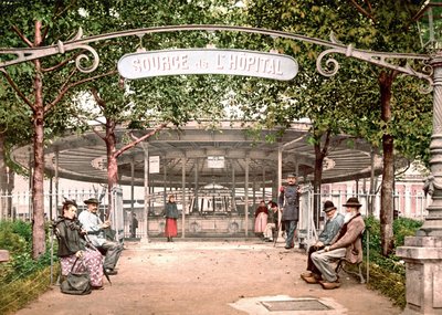 Widok Szpitala Vichy: Źródło Szpitala. Photochrome SD. v. 1890. autorstwa Unknown artist