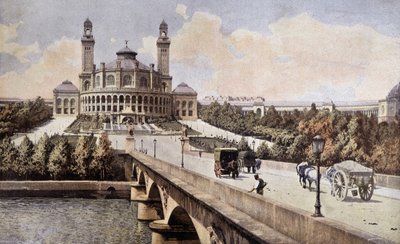 Widok na Palais du Trocadero (Paryż) w 1898 roku. autorstwa Unknown artist