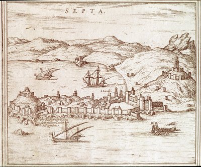 Widok na miasto Ceuta autorstwa Unknown artist