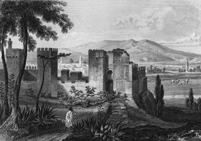 Widok klauzury Tlemsen (lub Tilimsen) w Algierii w XIX wieku w „Algerie ancienne et moderne” Leona Galiberta autorstwa Unknown artist