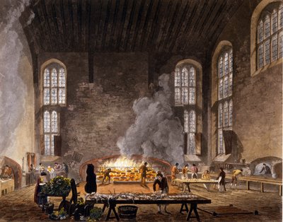Widok na kuchnie Christ Church na Uniwersytecie Oksfordzkim. 1850 autorstwa Unknown artist