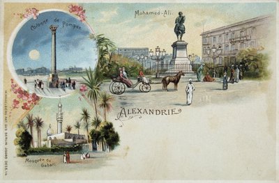 Widoki Aleksandrii – pocztówka, koniec XIX wieku autorstwa Unknown artist