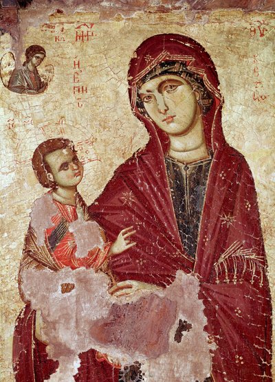 Dziewica i Dziecko (Ikona autorstwa Unknown artist