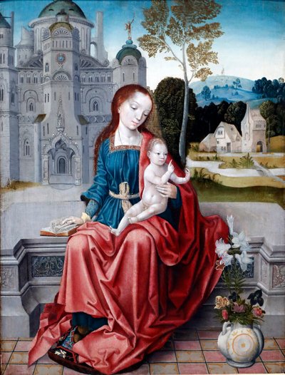 Dziewica z Dzieciątkiem, Szczegół, 1520-30 autorstwa Unknown