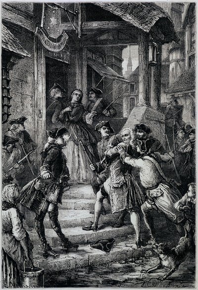 Voltaire (1694 - 1778) aresztowany we Frankfurcie w 1753 r. z rozkazu wielkiego Fryderyka II - w Histoire de France od najdalszych czasów do 1789 r. przez M. Guizota autorstwa Unknown artist