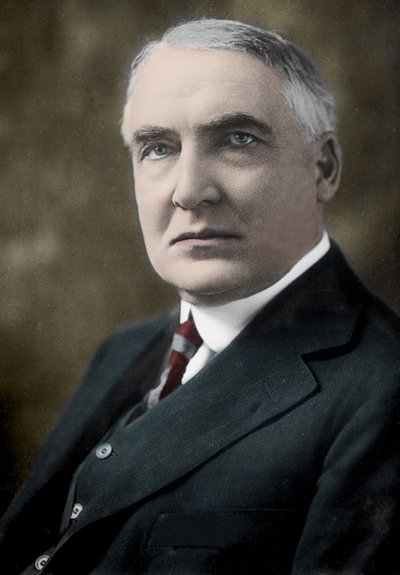 Warren Gamaliel Harding (1865-1923), 29. prezydent Stanów Zjednoczonych. autorstwa Unknown Artist