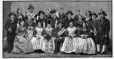 Wesele Wendy (Wends) - grawer 1897 - Wendes (Słowianie mieszkający w Niemczech Wschodnich) autorstwa Unknown artist
