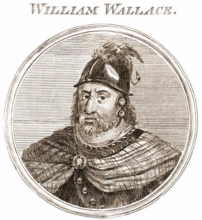 William wallace. Szkocki szef kuchni 1270-1305.Grawerowanie XIX w. autorstwa Unknown artist