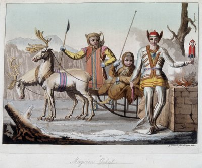 Czarodziej Jakut, Syberia. W „”Starym i współczesnym stroju”” autorstwa Unknown artist