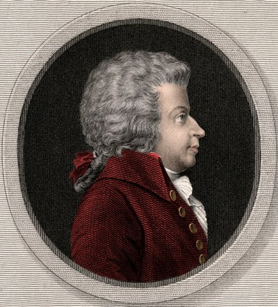 Wolfgang Amadeus Mozart 1756-1791 - grawerunek - XIX wiek autorstwa Unknown artist