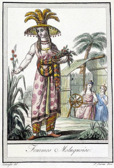 Kobieta z Wysp Moluckich (Indonezja). autorstwa Unknown artist