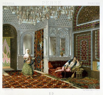 Kobiety w salonie w Persji - w „Strój historyczny” Racineta autorstwa Unknown artist