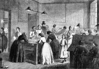 Warsztat kobiecy Typografowie w Paryżu w 1865 r. autorstwa Unknown artist