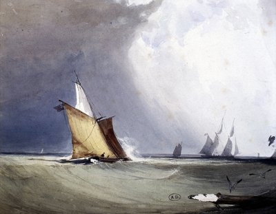 Jachty na morzu, koniec XIX wieku autorstwa Unknown artist