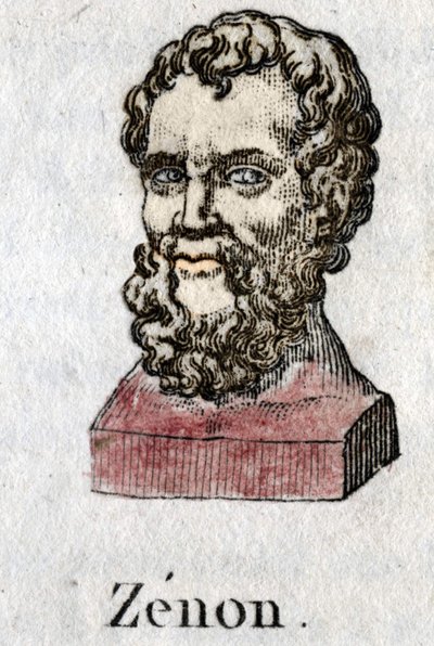 Zenon z Cition (w. 335 - w. 264 pne), filozof grecki. grawerunek z 1822 roku. autorstwa Unknown artist